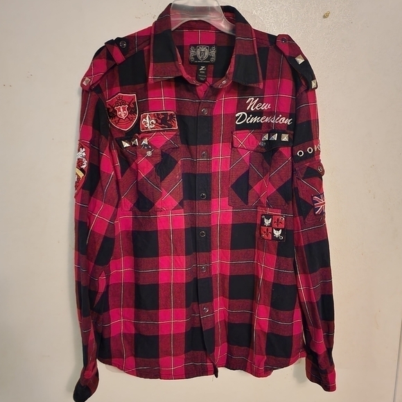 💕5 For $20 Zeep Plaid Snap Flannel Shirt S/M Flaw (wrong Sz On Tag) - Picture 1 of 12